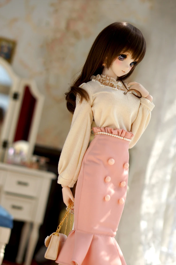 

Doll clothes 1/3 BJD dress for DD doll accessories top+dress+socks doll suit