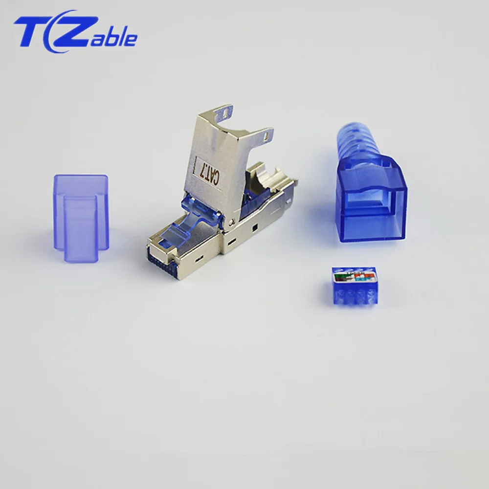 Высококачественный CAT7 Ethernet RJ45 коннектор экранированная кристальная головка