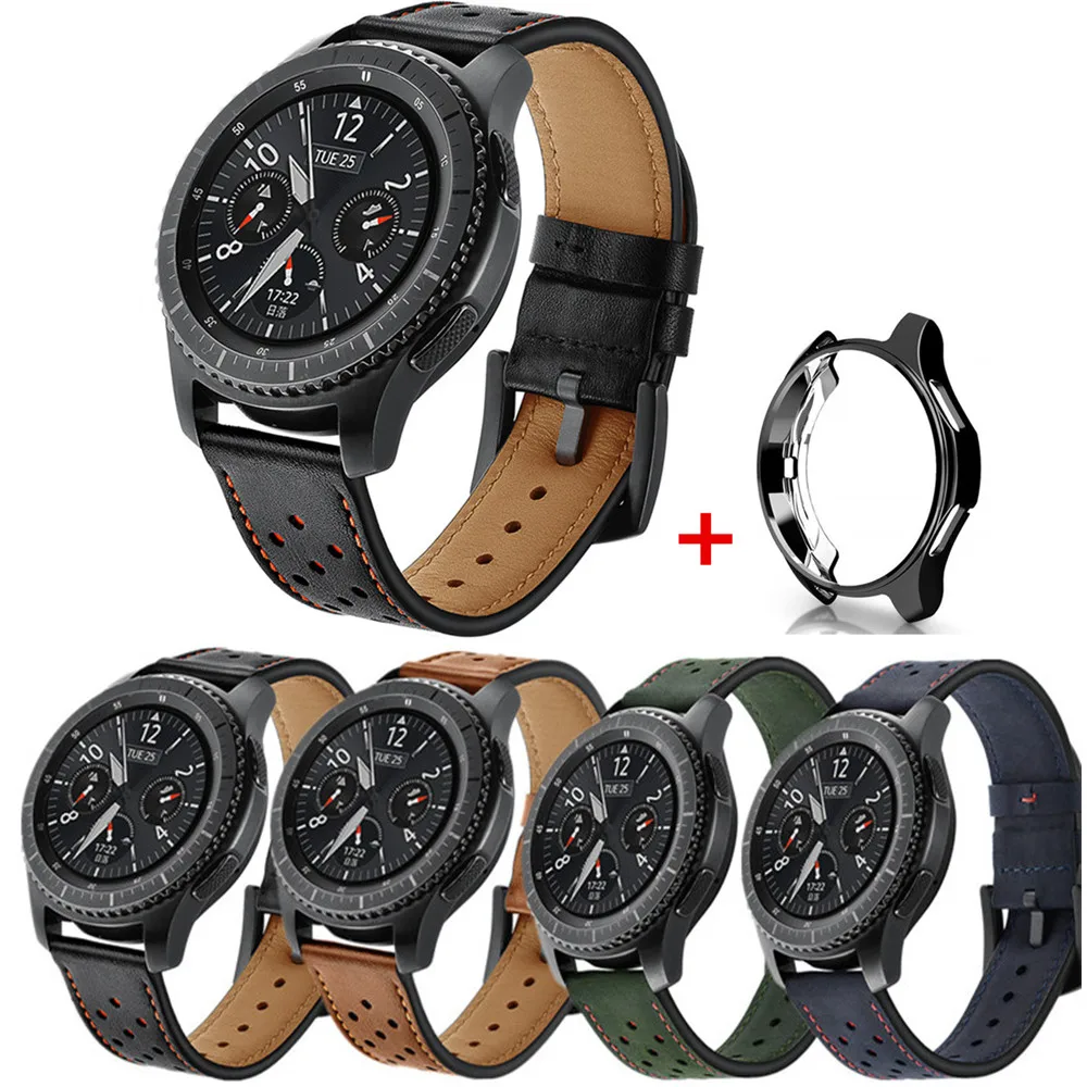 Ремешок для samsung Galaxy watch 46 мм gear S3 frontier/классический ремешок для часов Ретро Натуральная кожа 22 мм Смарт часы браслет correa