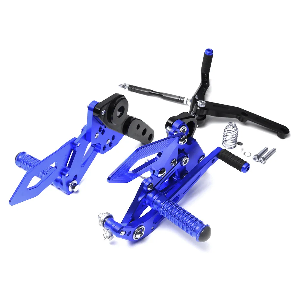  Motorbike Adjustable Rider Rear Sets Rearset Footrest Foot Rest Pegs For Yamaha MT09 FZ09 MT-09 FZ-09 2014 2015 2016 2017 CNC Aluminum MT FZ 09 Motorcycle Accessories