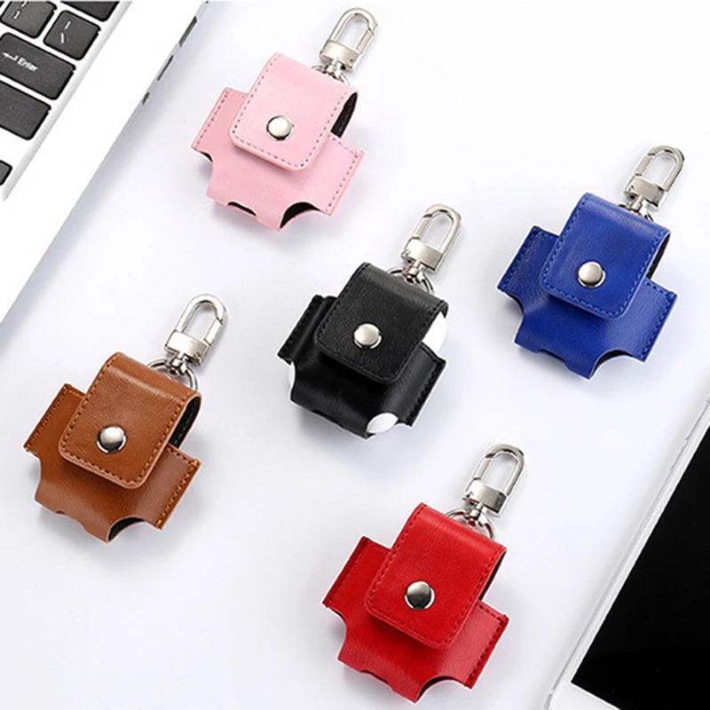 for Airpods Case Portable PU Leather Cover Case Protective Carry Bag Anti Lost Storage Pouch Bag for Apple Airpods (2)