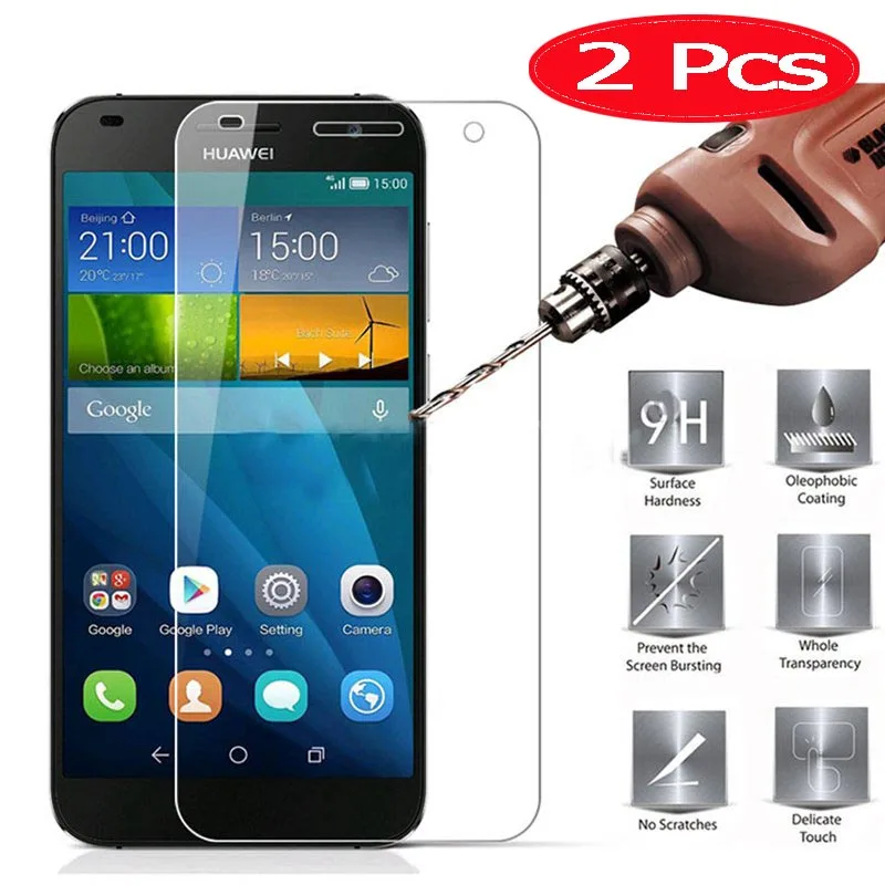 

2 Pieces HOPELF Tempered Glass for Huawei Ascend G7 Screen Protector Phone Film for Huawei G7 Tempered Glass