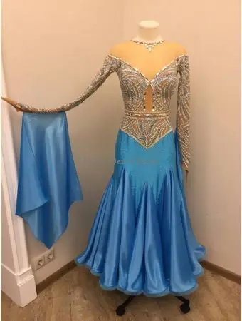 

Women swing tango waltz Smooth us 8 dance competition dress Gradation ballroom dance dress