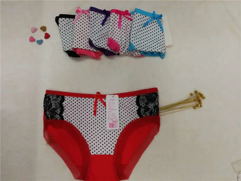 Jian Peng kawaii low-Rise briefs lace underwear women sexy panties lady Modal solid and durable underpants with bow | Женская одежда