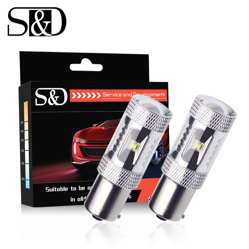 

2Pcs 1156 BA15S LED Bulbs Auto Fog Tail Turn Cree Led Chip S25 P21W Light R5W Lamp parking Reserve Lights car light source D040