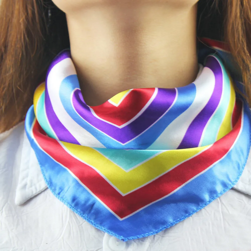 Women Vintage Head Neck Hair Tie Square Silk Satin Scarf Shawl Wrap Kerchief designer brand luxury Hotel Waiter Flight sciarpa Women Vintage Head Neck Hair Tie Square Silk Satin Scarf Shawl Wrap Kerchief designer brand luxury Hotel Waiter Flight sciarpa
