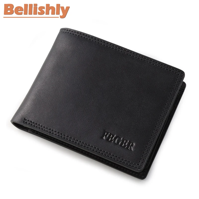

Bellishly Famous brand Men's wallet Genuine leather Top quality carteira men wallets cartera masculina hombre fashion slim purse