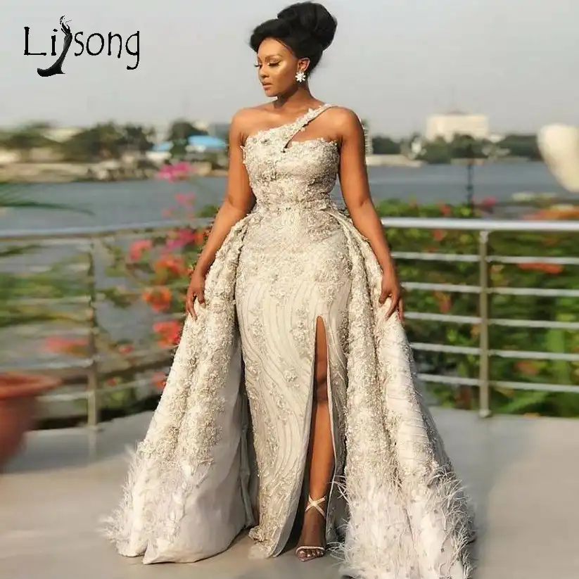 evening gowns with detachable trains