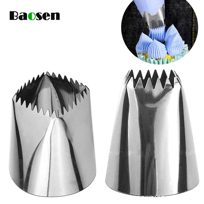 

Baosen 1Pcs Russian Icing Piping Nozzles Stainless Steel Cream decorating Nozzles Fondant Cake Decoration Baking Pastry Tools