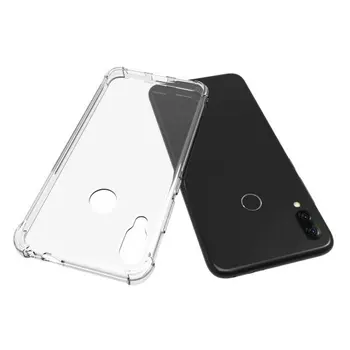 

50pcs/lot For Xiaomi Redmi Note 7 Pro TPU Case Anti-Shock Anti-Finger Crystal TPU Case For Redmi Note 6 Pro MI Play
