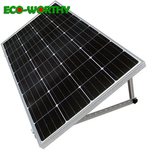 

ECOworthy 160W solar energy system: 160W mono solar panel & Metal Solar Panel Mount Bracket Set Solarcharge for 12V battery kits