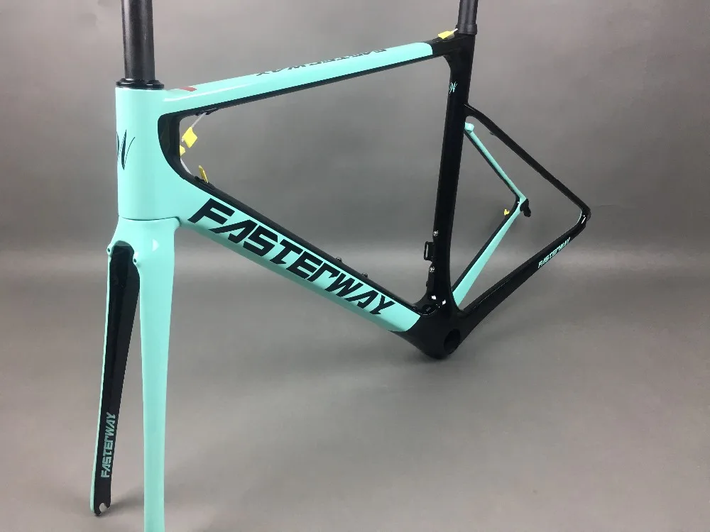 Top 2019 design super light FASTERWAY classic carbon road frameset D Brake carbon bike frame:Frameset+Seatpost+Fork+Clamp+Headset 28