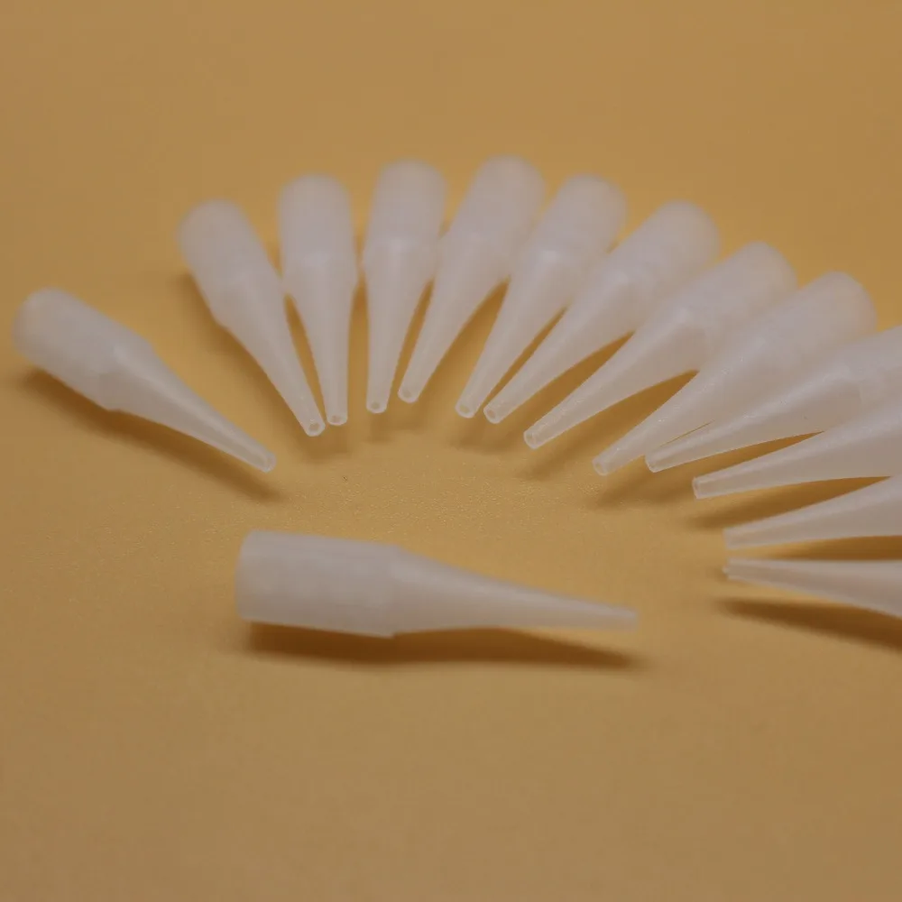 100 pcs 3RL Disposable Tattoo Permanent makeup needle tips Traditional needle caps Nozzle For Eyebrow Lip Tattoo Machine Pen