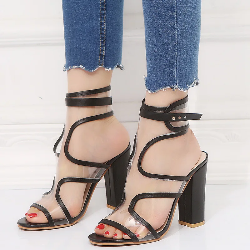 Sandals Women PVC Leather Gladiator Women Sandals 2019 Summer Shoes