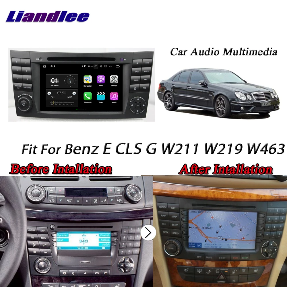 Discount Liandlee Android System For Mecerdes Benz E / CLK / G W211 W219 W463 Radio DVD Player GPS Navi Navigation HD Screen Multimedia 10
