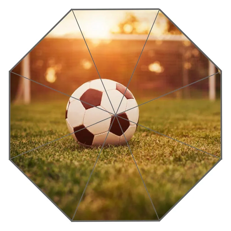 New Custom Soccer Ball Artwork Umbrella Sunny and Rainy Sunscreen Anti
