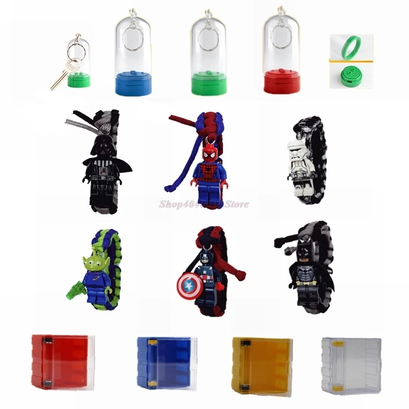 

legoed Display Box Figures Toy Bracelet Star wars Batman Captain America Das Vida For children Legoing marvel Figurine Model Set