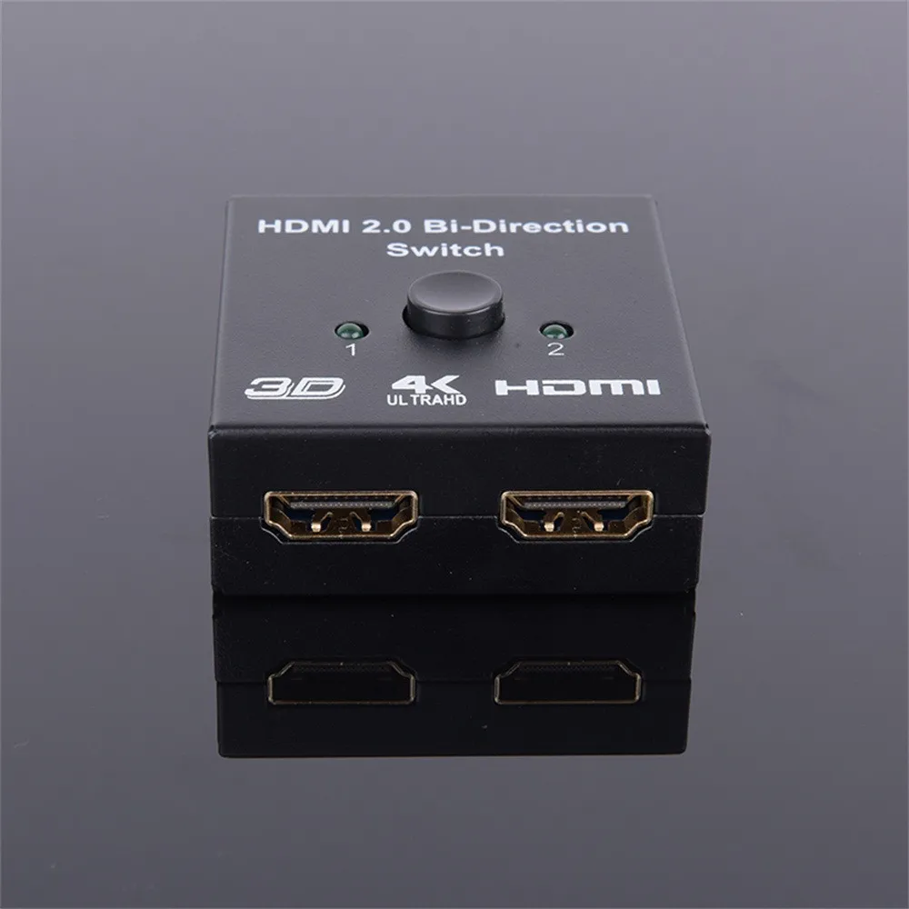 Двухнаправленный Переключатель HDMI 2x1 или 1x2 Splitter селектор 3D 4 K HDCP 2,2