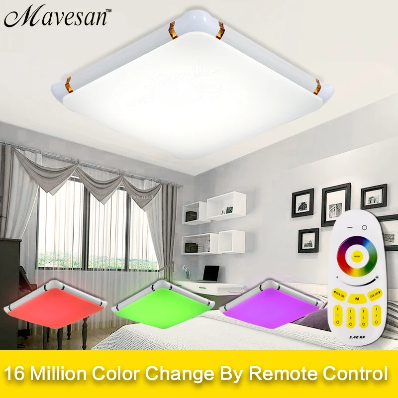 Hot Selling 2.4g Remote RGB Ceiling Light RGB+Cool white+Warm white Smart LED Lamp shade / Modern Ceiling light for living room