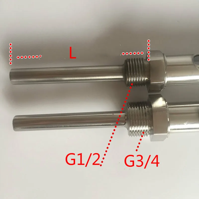 WNY-11 металлическая втулка ртутный термометр 304 из нержавеющей стали центральный кондиционер котел трубы с резьбой api G1/2 0-300 C