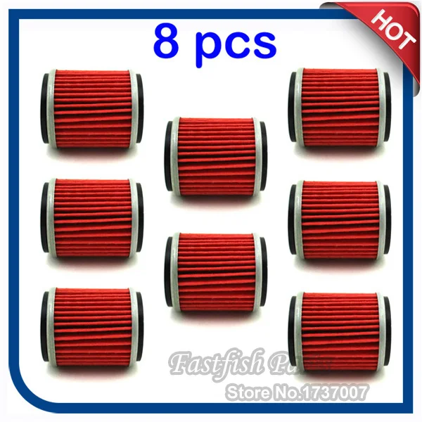 8 pcs/pack Oil Filter For YFZ450R 2009 Current 5D3 13440 09 00 ATV Quad