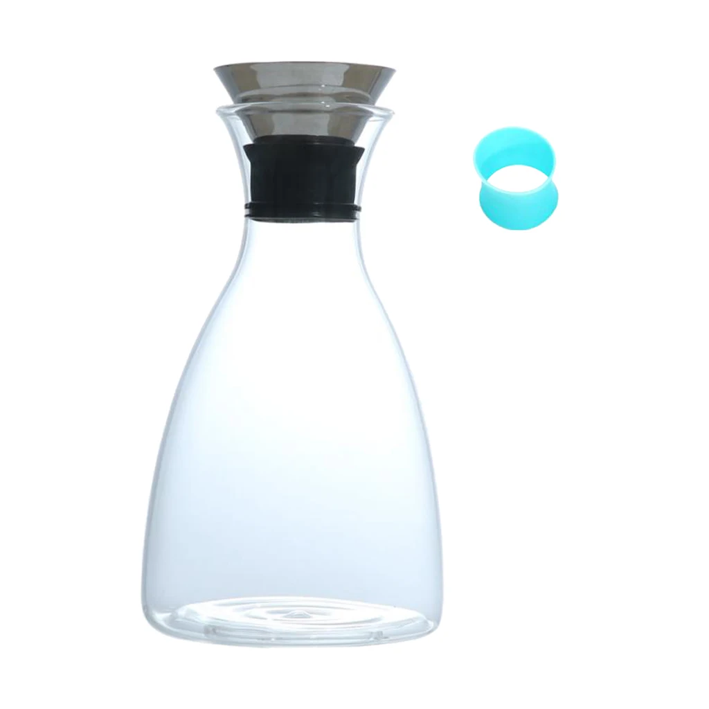 Прозрачная стеклянная бутылка термостойкий кувшин чайник для воды, сока, напитков, цветочный чайный кувшин посуда для напитков чайник - Цвет: S