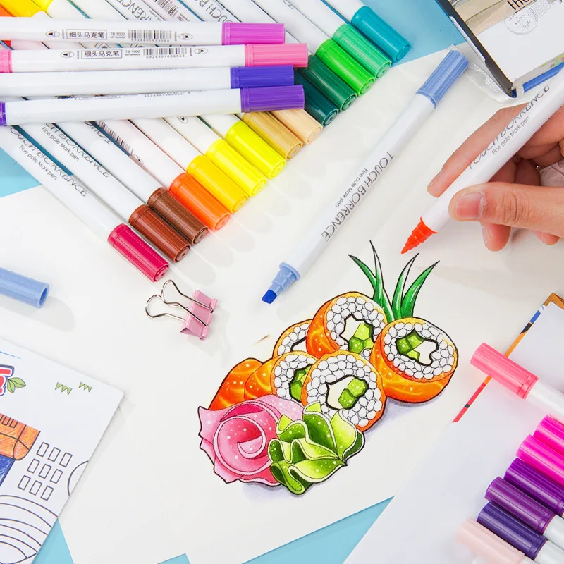 BOLUNSI 40/60 цветов на водной основе набор маркеров стираемая анимация специальные цвета для детей начинающих искусство фломастеры живопись