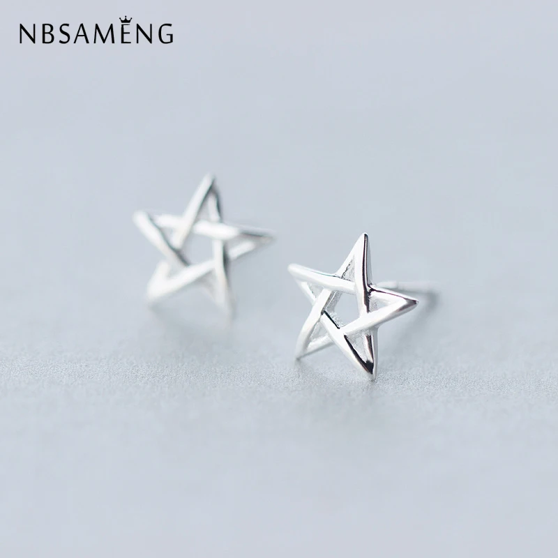 Sterling silver star stud earrings Clearance