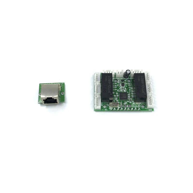 8-portTransfer modul Мини-модуль дизайн ethernet переключатель плат для модуль-коммутатор 10/100 Мбит/с 8 портов PCBA плата Материнская плата OEM - Цвет: 8-portTransfer modul