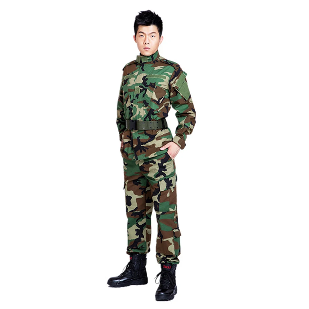 США Военная униформа, камуфляж костюм Камуфляжный костюм Мужская Тренировочная Форма полевая служба цифровая Военная Маскировочная пустыня s-xxl - Цвет: Wood