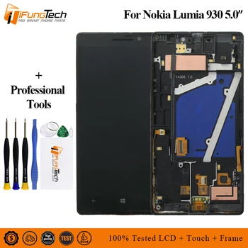 

For Nokia Lumia 930 LCD Display Touch Screen Digitizer Assembly With Frame Replacement Parts For N930 RM-1045 5.0" LCDs Screen