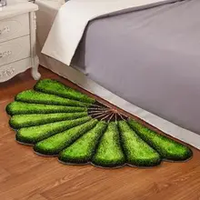 3D Веерообразный корейский шелк Спальня ковер для Гостиная и области сад стиль эластичный тканый ковер Спальня коврик, напольный ковер