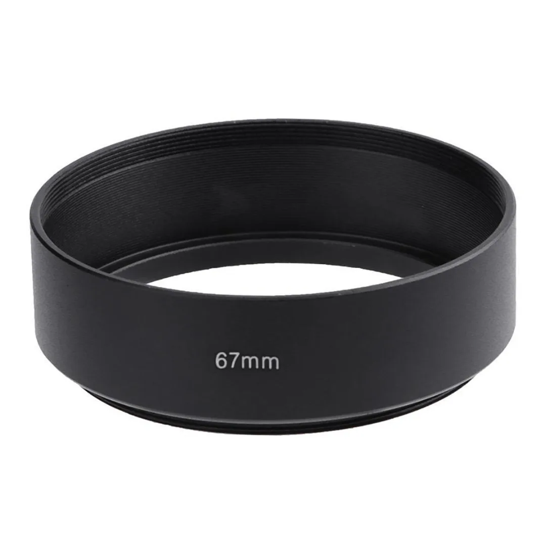 49/55/58/62/67/72/77mm Standard Metal Lens Hood Black Screw Mount For Canon Nikon Pentax Sony DSLR Camera Mayitr