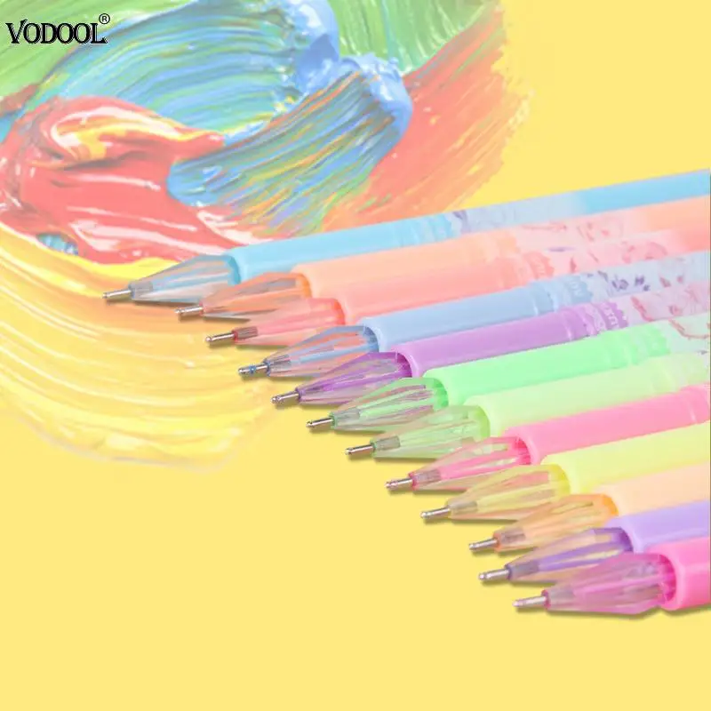 

36 Color Neutral Diamond Color Pen Dedicated Painting Pens Glitter Fluorescence Flash Pastel Drawing Pens School Stationery