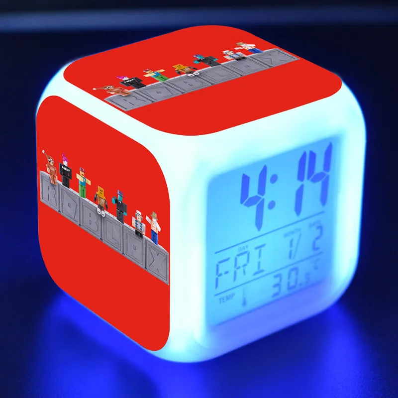 Led Alarm Clock Colorful Touch Flash Light Amine Figuras Desktop - payment and shipping