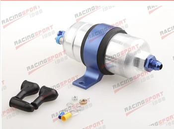 

External Fuel Pump 044 +Billet Bracket Black+12AN Inlet 8AN Outlet Blue
