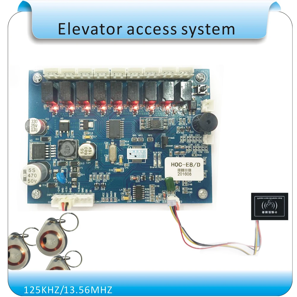 125KHZ RFID Hierarchical control Elevator Lift Controler Panel No Software Security up&dow 8 floors RFID Lift Controller board 125KHZ RFID Hierarchical control Elevator Lift Controler Panel No Software Security up&dow 8 floors RFID Lift Controller board