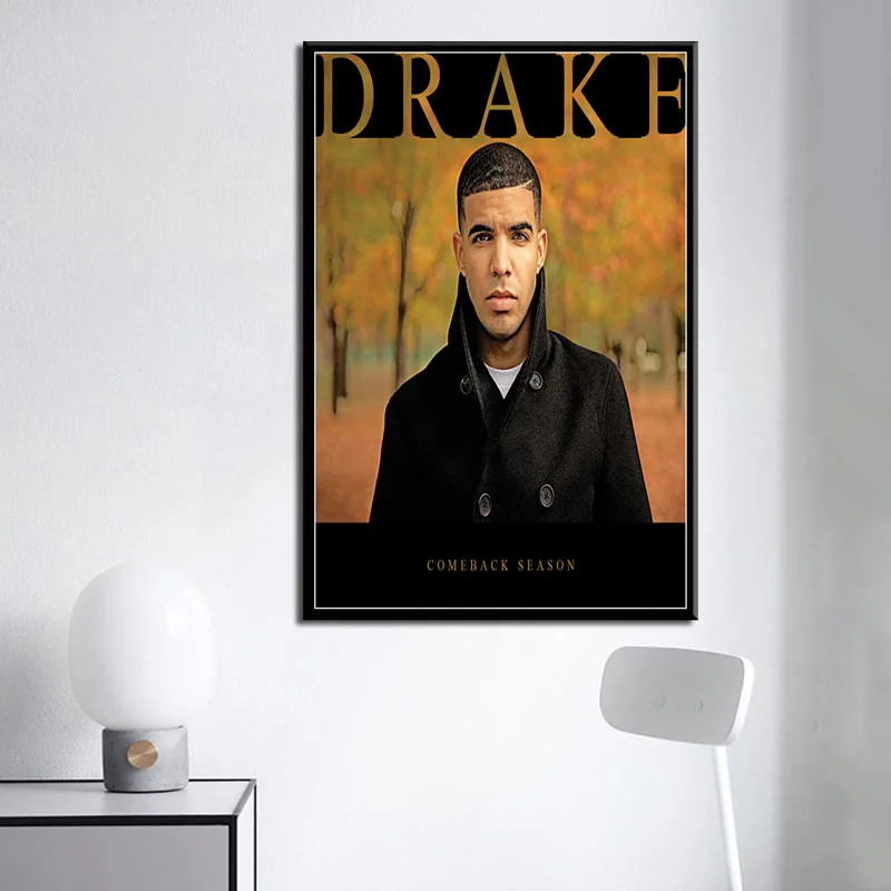 Плакатный принт Дрейк хип хоп Рэп музыкальный альбом рэпер звезда певец искусство холст живопись настенные картины для гостиной домашний декор - Цвет: Фиолетовый