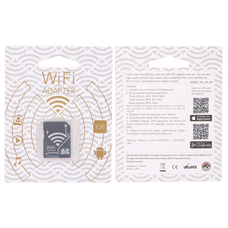 

1 Set Micro SD TF To SD Card Wifi Adapter For Camera Photo Wireless To Phone Tablet High Speed