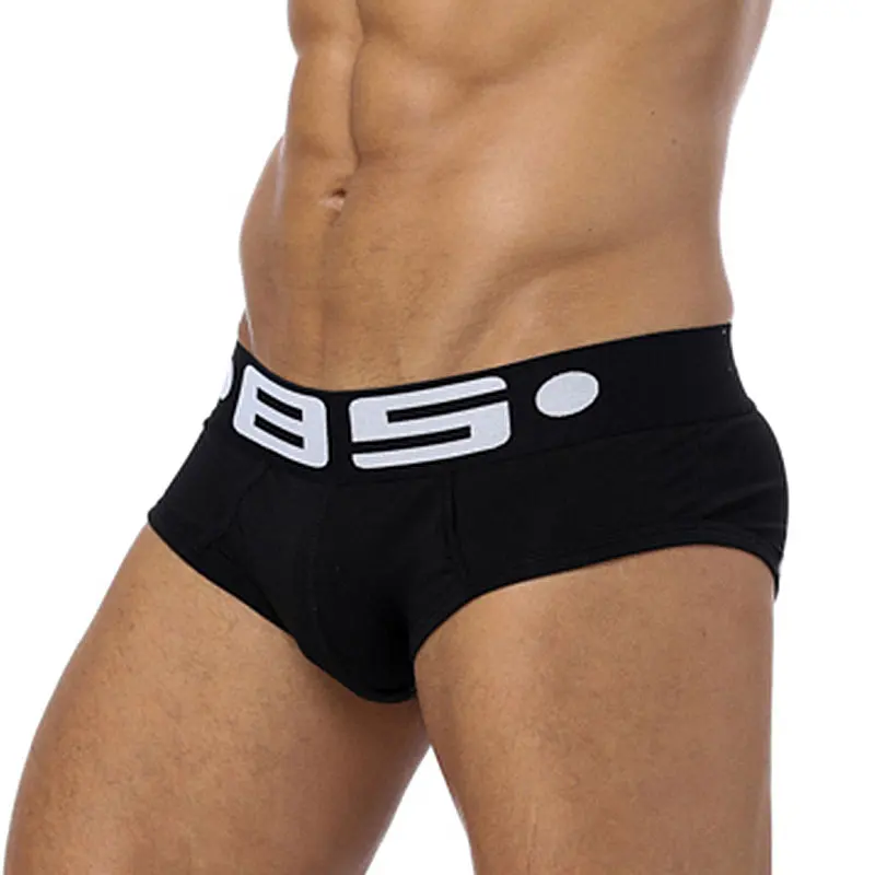 

BS Sexy Men Underwear Briefs Breathable Cotton Solid Underpants Mens Slip Briefs Brand Cueca Male Panties Mens 4 Colors BS102