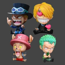 Anime figura de uma peça sanji figura ação sanji tony chopper roronoa zoro sabo figuras brinquedos coleção estatueta modelo presente
