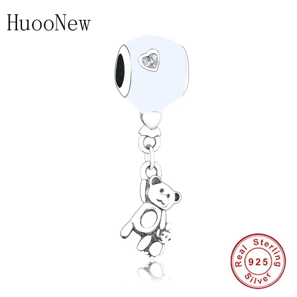 

Heart Balloon Dad Bear With Son Winnie Dangle Fit Original Pandora Charms Bracelet S925 Sterling Silver Jewelry Pendant Berloque