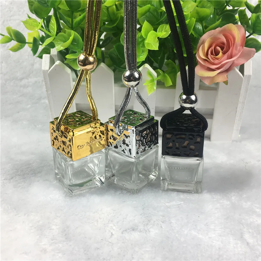 

New pattern Glass bottle Pendant Car perfume bottle Rearview mirror ornament Perfume empty bottle Automobile styling