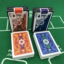 Hot 12Sets/Lot High Quality Pattern Baccarat Plastic Waterproof Smooth Playing Card Texas Hold'em Poker Cards Board Game 58*88mm