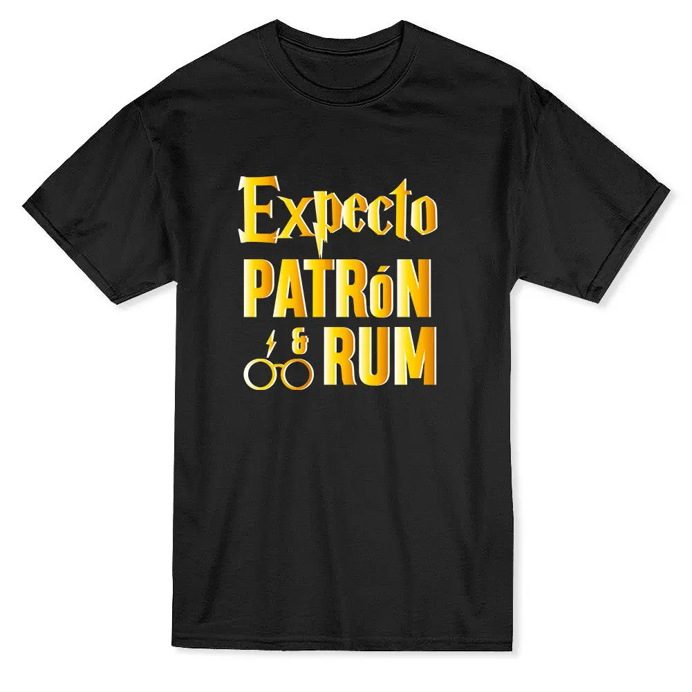 Expecto Patron & Rum Забавный Напиток Графический Мужская футболка Летняя Горячая Распродажа Новая футболка с принтом Мужская футболка Топ