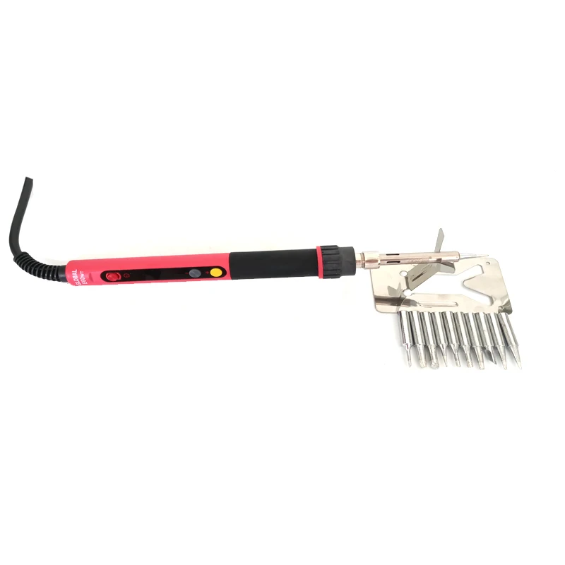 CXG E60W E90W E110W Digital LCD Adjustable NC thermostat Electric soldering iron handle Welding repair +10pcs gold soldering tip
