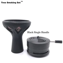 Высокотемпературная стеклянная головка кальяна черная Wifi чаша для кальяна табачная чаша Chicha Narguile DIY аксессуары для Koloud подарок