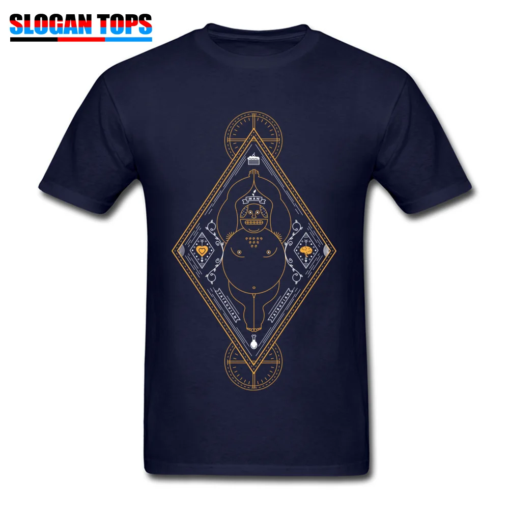 Vitruvian Fatso All Cotton Hip hop T Shirt Faddish Short Sleeve Men T-Shirt Fashionable Summer Tops Shirt Round Collar Vitruvian Fatso navy