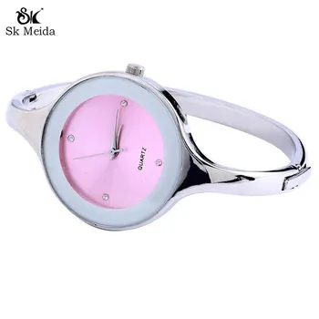 

New fashion quartz watch exquisite small bracelet women watches thin steel belt metal ladies watch round bracelet clasp SW-43