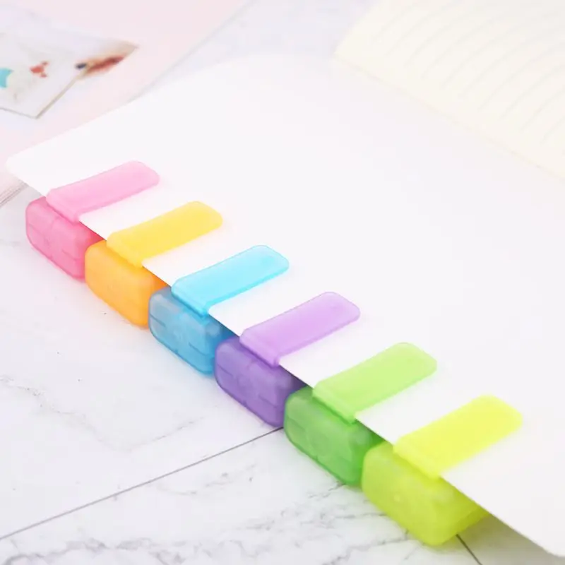 6pcs/set Large Capacity Fluorescent Highlighters Pen Office School Supplies Stationery